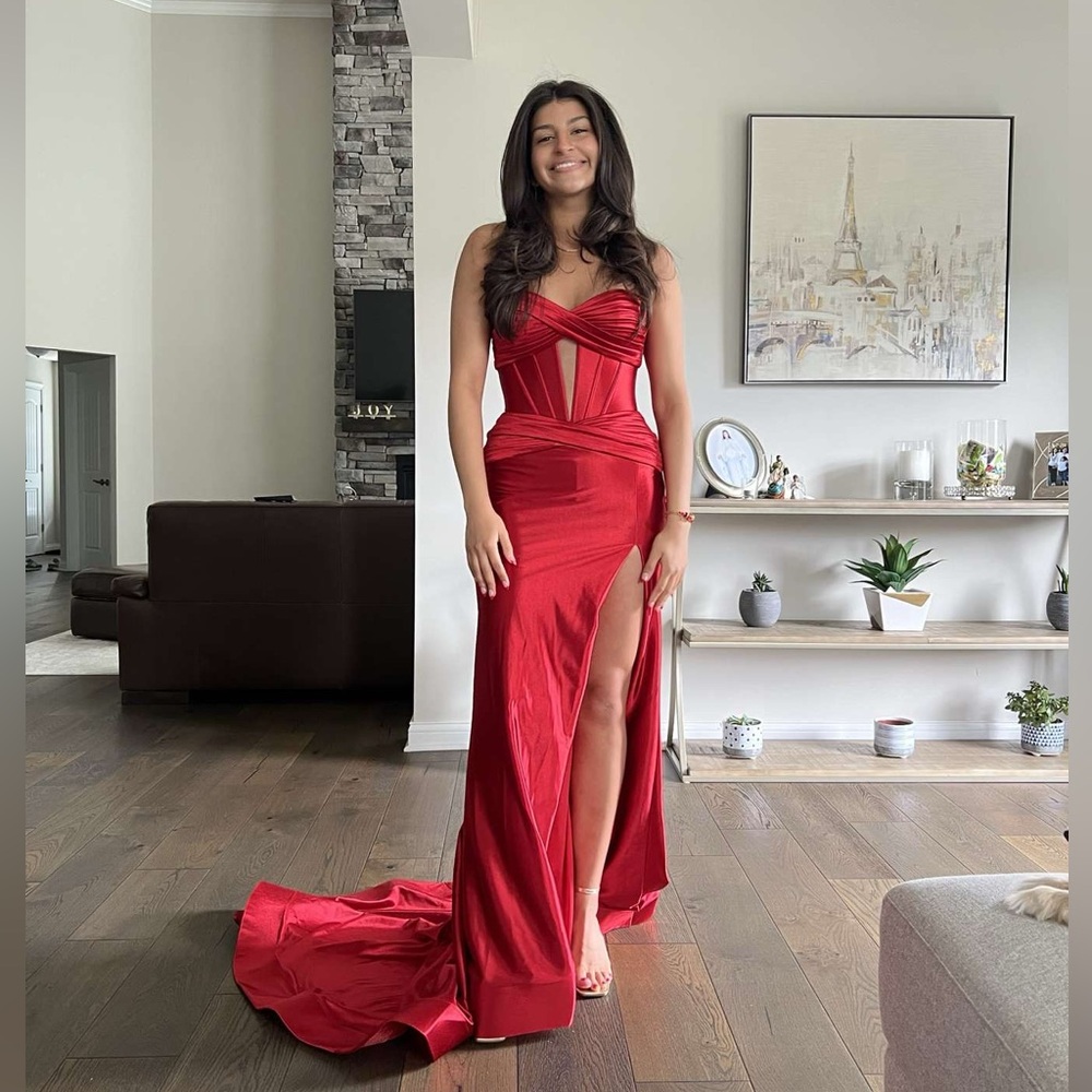 Sherri Hill Red Gown (56161)